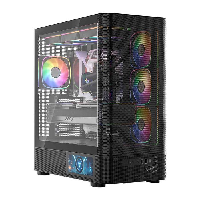 Микрофон MODECOM Volcano AQ400 ARGB, Midi, черен