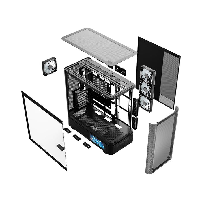 Микрофон MODECOM Volcano AQ400 ARGB, Midi, черен