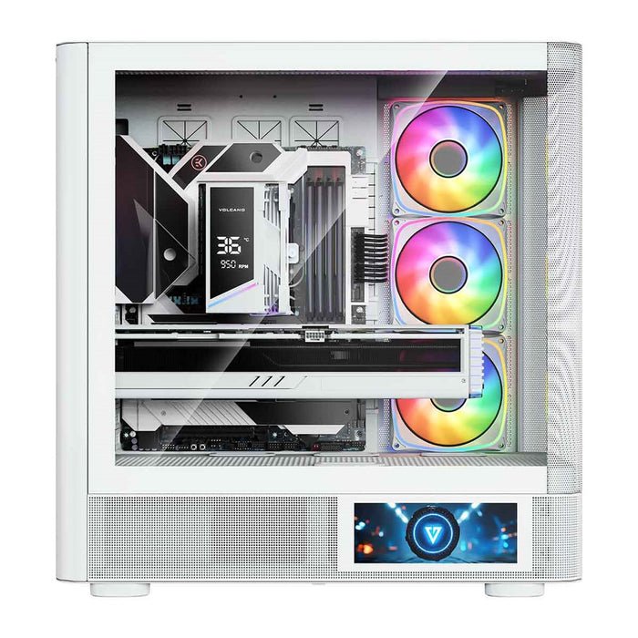 Микрофон MODECOM Volcano AQ400 ARGB, Midi, бял