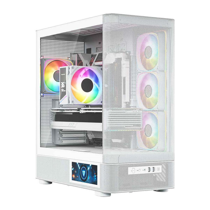 Микрофон MODECOM Volcano AQ400 ARGB, Midi, бял