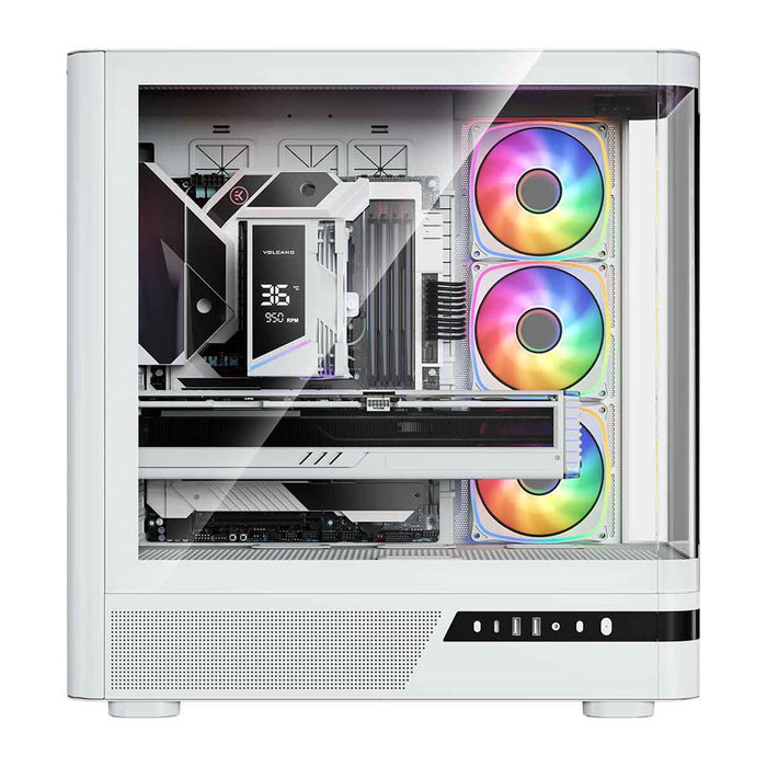 Микрофон MODECOM Volcano AQ100 ARGB, Midi, бял