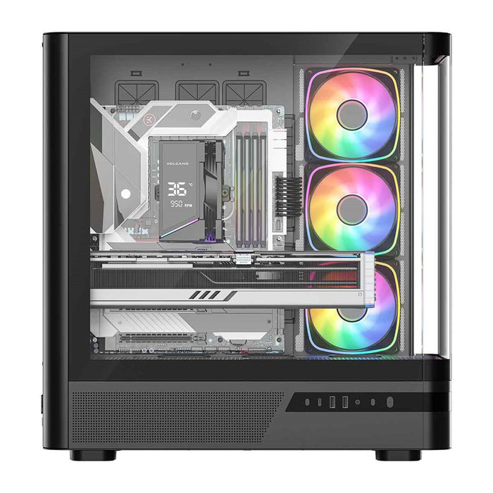 Микрофон MODECOM Volcano AQ200 ARGB, Midi, черен