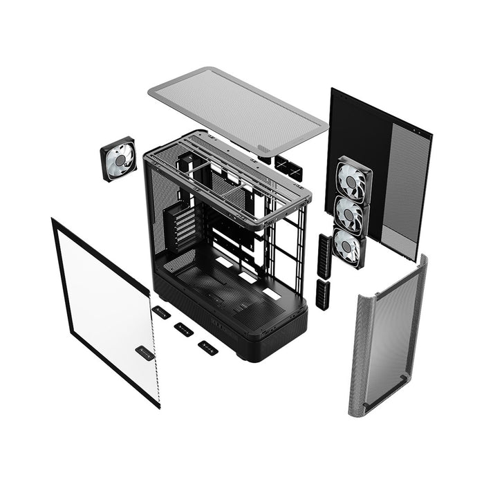 Микрофон MODECOM Volcano AQ300 ARGB, Midi, черен