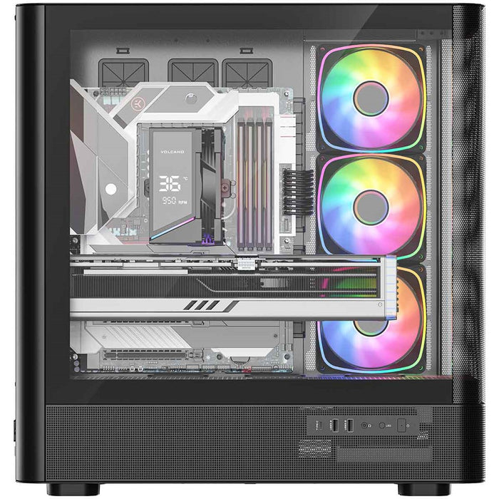 Микрофон MODECOM Volcano AQ300 ARGB, Midi, черен