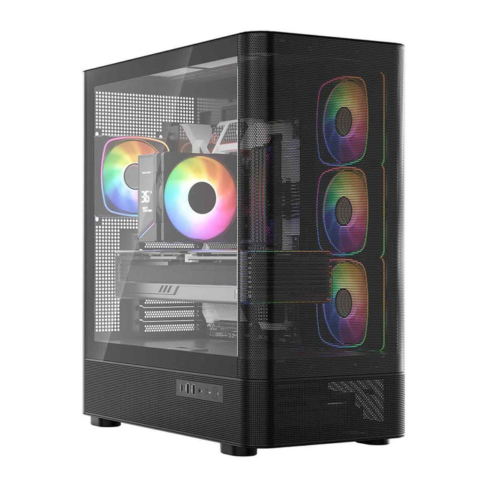 Микрофон MODECOM Volcano AQ300 ARGB, Midi, черен
