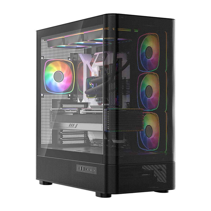 Микрофон MODECOM Volcano AQ300 ARGB, Midi, черен