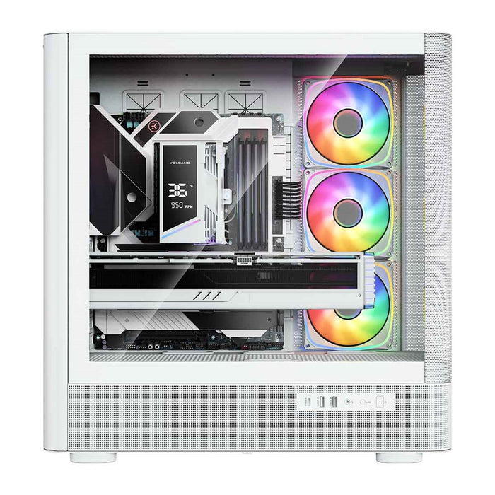 Микрофон MODECOM Volcano AQ300 ARGB, Midi, бял