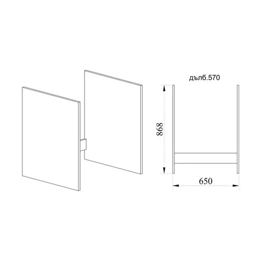 МОДУЛ ДОЛЕН РЕД ЗА СВОБОДНО СТОЯЩА ПЕРАЛНЯ IRIM 65X57X87 СМ.