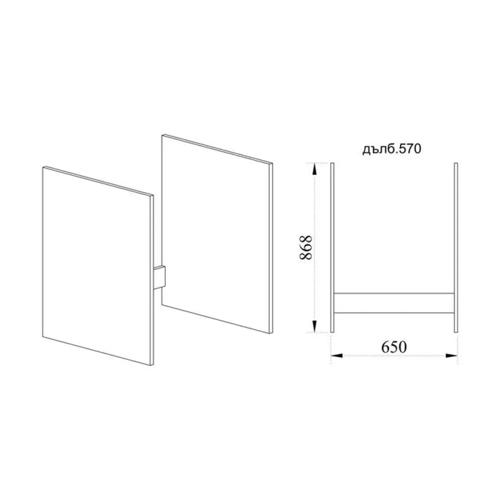 МОДУЛ ДОЛЕН РЕД ЗА СВОБОДНО СТОЯЩА ПЕРАЛНЯ IRIM 65X57X87 СМ.