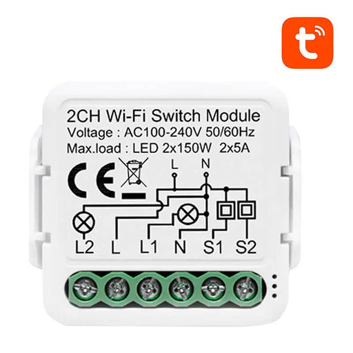 Модул за смарт превключвател WiFi Avatto N - WSM01 - 2 TUYA