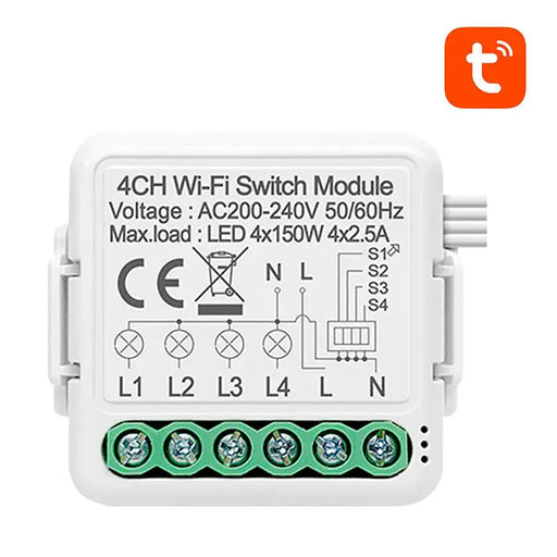 Модул за смарт превключвател WiFi Avatto N - WSM01 - 4 TUYA