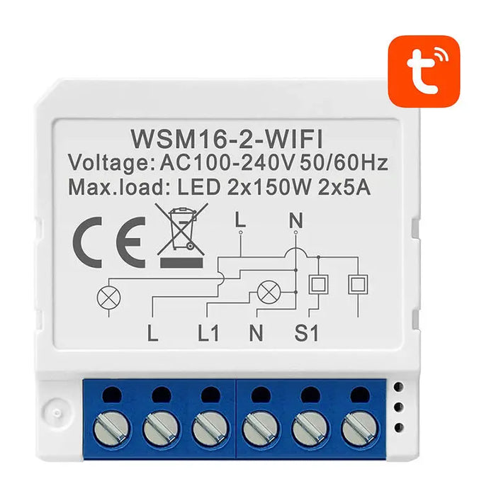 Модул за смарт превключвател WiFi Avatto WSM16 - W2 TUYA