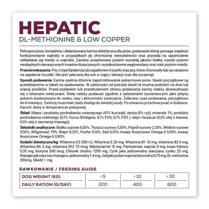 Мокра храна VETEXPERT Hepatic Dog Месо 400 g