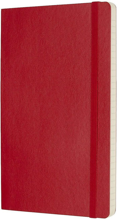 Тефтер с меки корици Moleskine Classic Ruled - Червен, линирани листове
