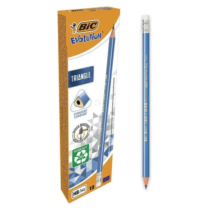 МОЛИВ С ГУМА ТРИЪГЪЛЕН EVOLUTION 12 BIC