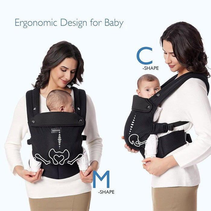 Ергономична раница Momcozy - Air Mesh, черна
