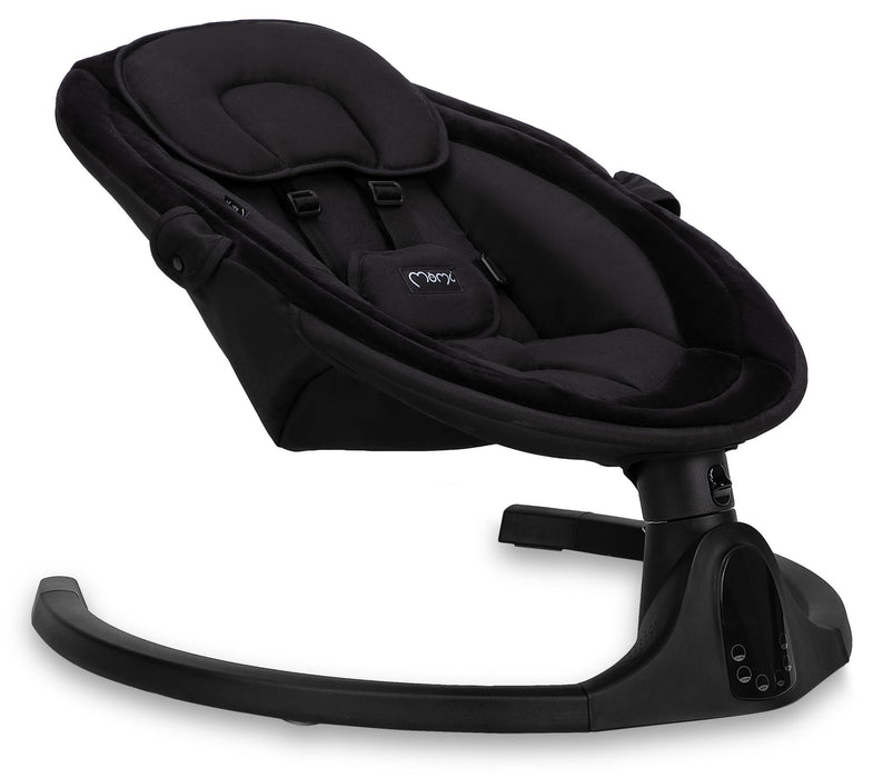 Електрическа бебешка люлка MoMi - Kenani, Onyx