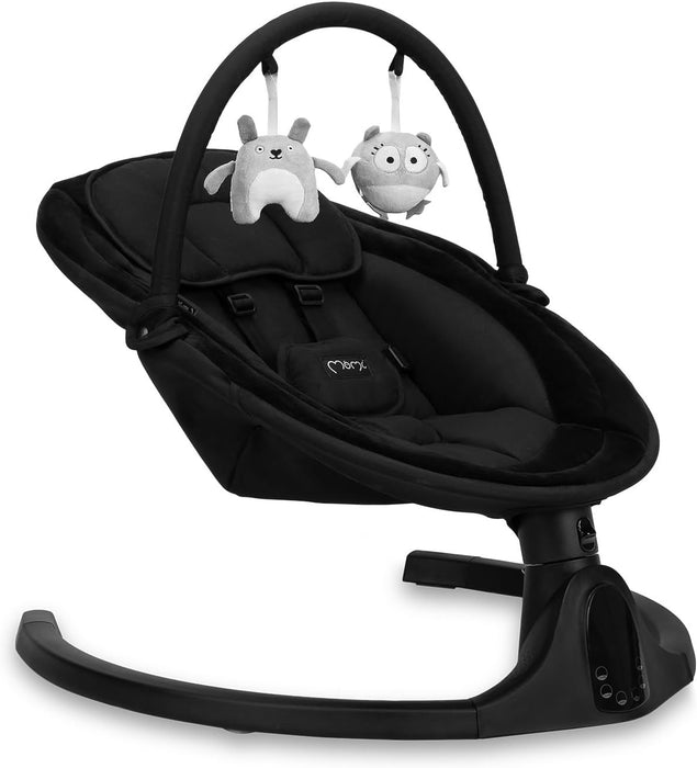 Електрическа бебешка люлка MoMi - Kenani, Onyx