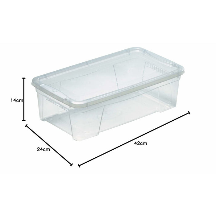 Кутия за Съхранение с Капак Mondex Space Box 24448 Прозрачен 42 x 24 x 14 cm