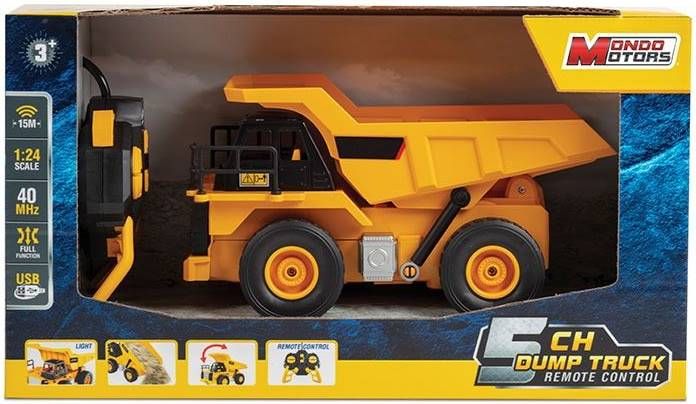 Радиоуправляема играчка Mondo Motors - Самосвал, 1:24