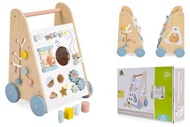 Дървена играчка за прохождане Moni Toys