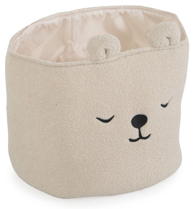 Кош за съхранение на играчки Moni Toys - Milo, 30 x 30 cm, Ivory