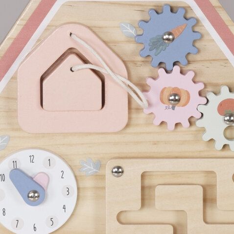 Дървена занимателна дъска Moni Toys - Farm House, по Монтесори