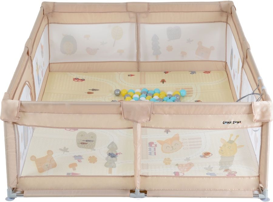 Кошара за игра Moni - GameZone, 180 х 200 cm, бежов