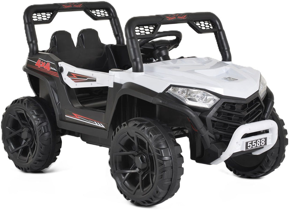 Акумулаторен джип Moni - 5588 Fast utv, бял