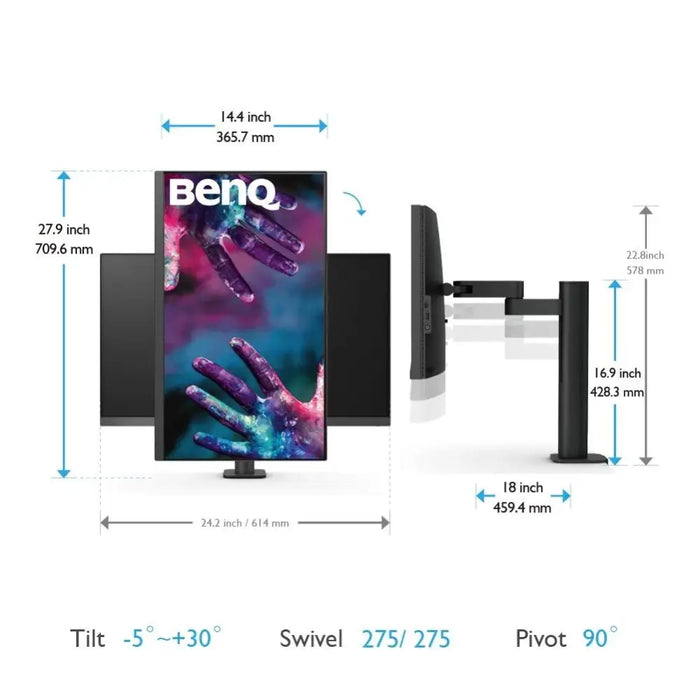Монитор BenQ PD2705UA 27 inch IPS 3840x2160 60Hz HDMI DP