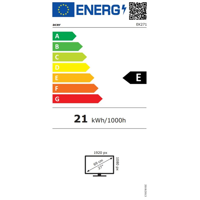 Монитор Acer EK271Ebi 27’ Wide IPS ZeroFrame Full