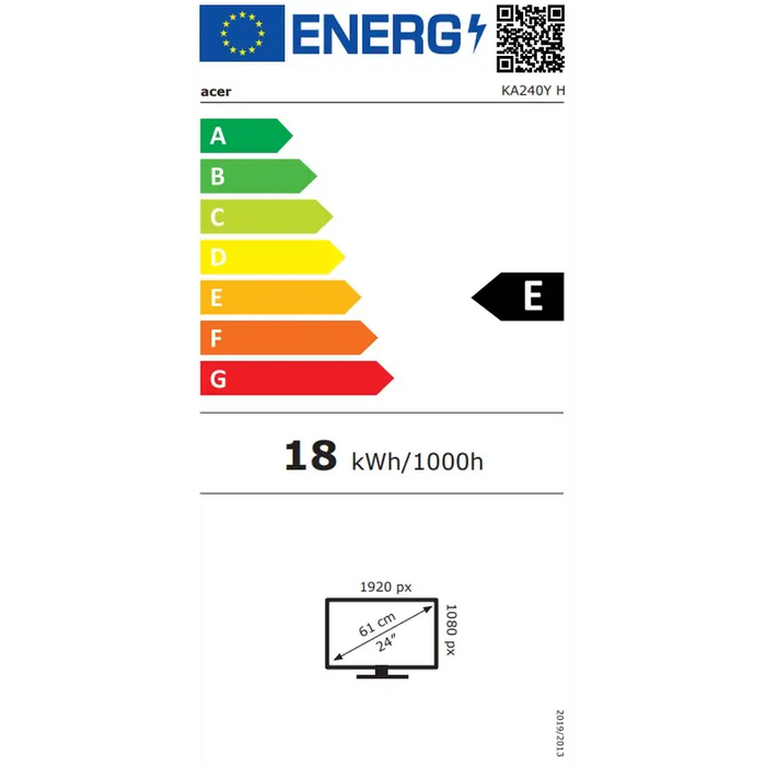 Монитор Acer KA240YHbi 23,8’ Wide VA Full HD