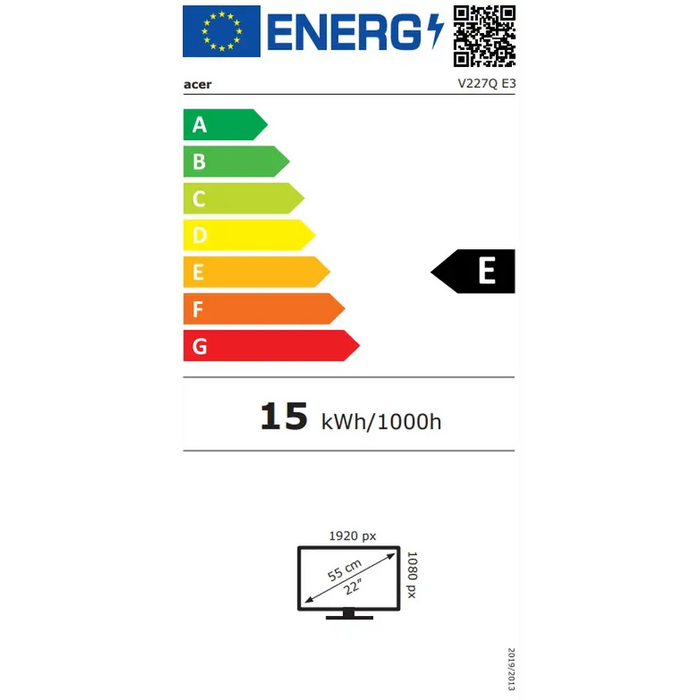 Монитор Acer Vero V227QE3biv 21.5’ IPS LED