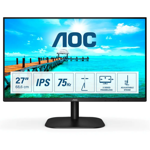 Монитор AOC 27B2DA 27’ IPS WLED 1920x1080@75Hz 4ms