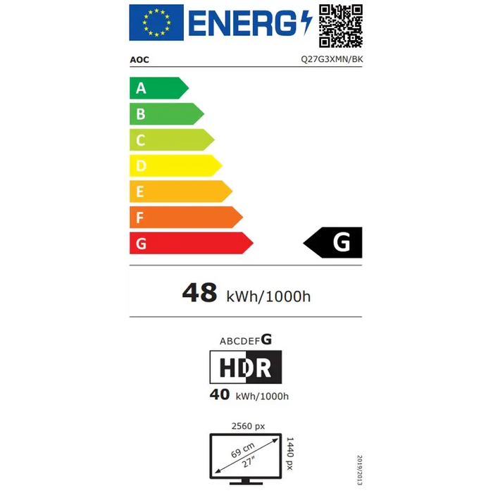 Монитор AOC Q27G3XMN/BK 27’ IPS MiniLED