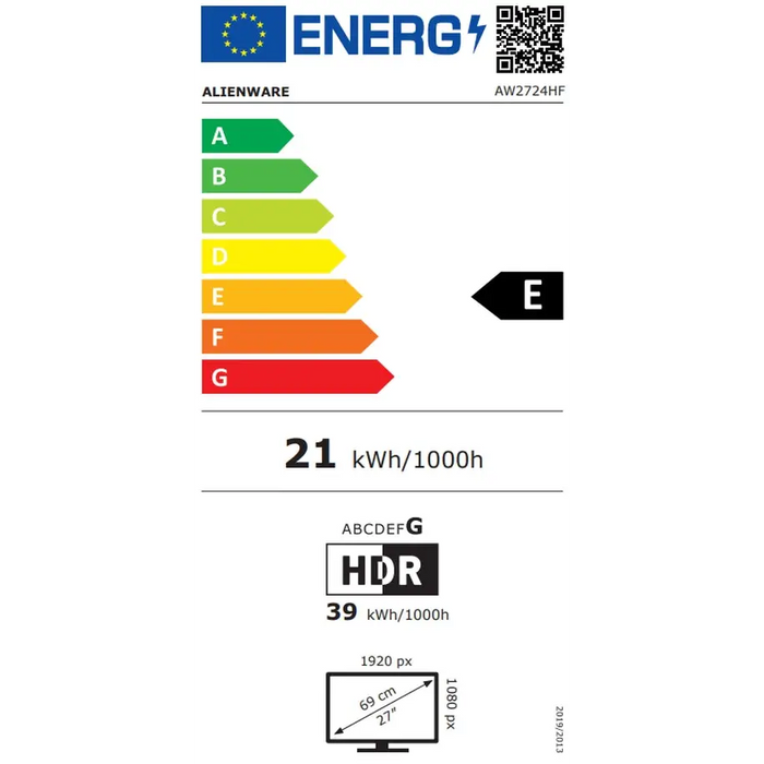 Монитор Dell Alienware AW2724HF 27’ LED IPS AG
