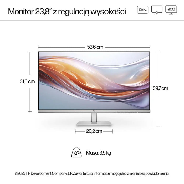 Монитор HP 23,8 инча Series 5 FHD с регулиране