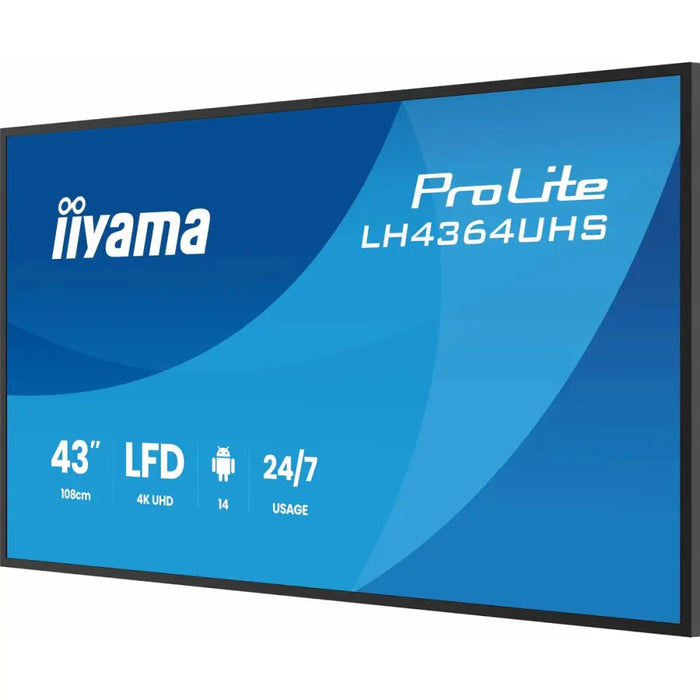 Монитор Iiyama LH4364UHS-B1AG 43’’ 4K Ultra HD
