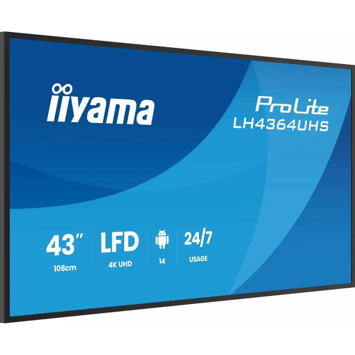 Монитор Iiyama LH4364UHS-B1AG 43’’ 4K Ultra HD