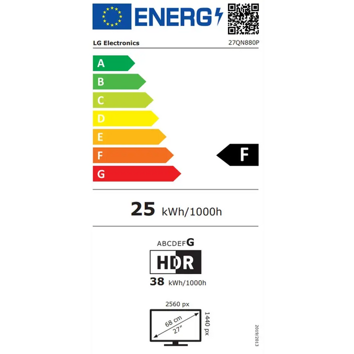 Монитор LG 27QN880P-B 27’ Wide LED QHD Ergo