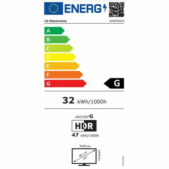 Монитор LG 34WP65CP-B.AEU 34’’ Quad HD 160 Hz/s