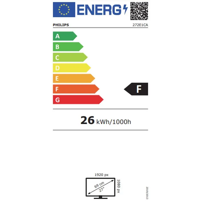 Монитор Philips 272E1CA 27’ Curved 1500R WLED VA