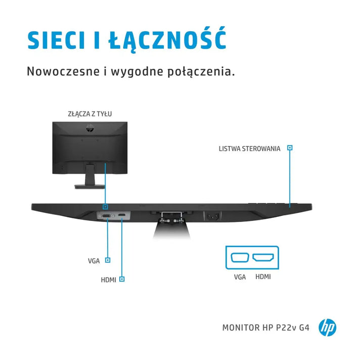 Монитор за компютър HP P22v G4 54,6 см (21,5’’) 1920 x 1080