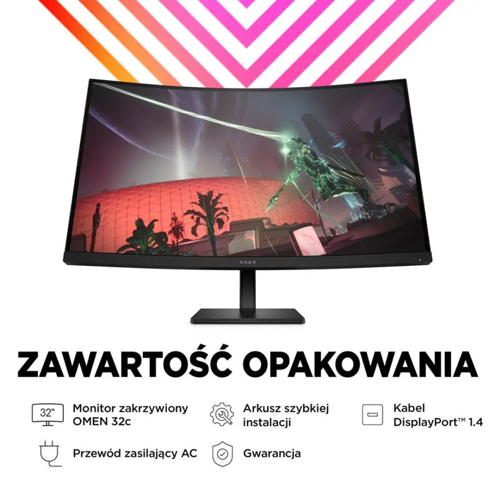 Монитор за компютър HP OMEN by HP 32c 80 cm (31.5’’) 2560 x