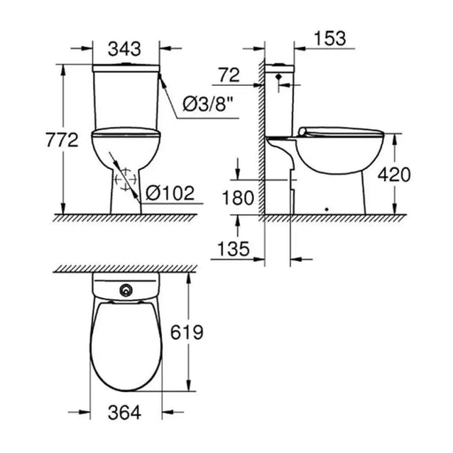 МОНОБЛОК GROHE BAU CERAMIC