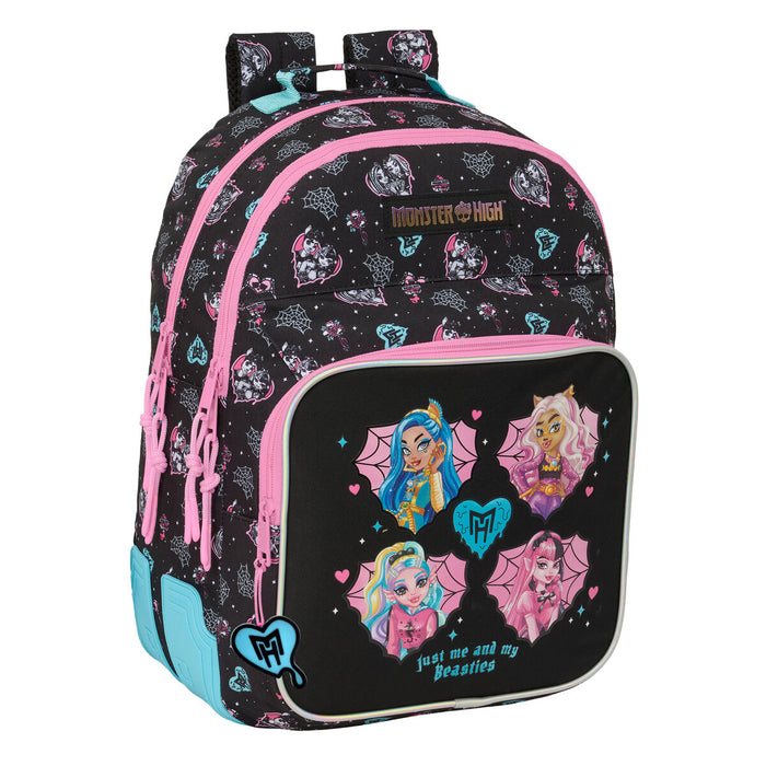 Училищна чанта Monster High Черен 32 x 42 x 15 cm