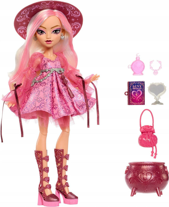 Кукла Monster High Moonspell Magic - Carina Song, с розов тоалет и магически аксесоари