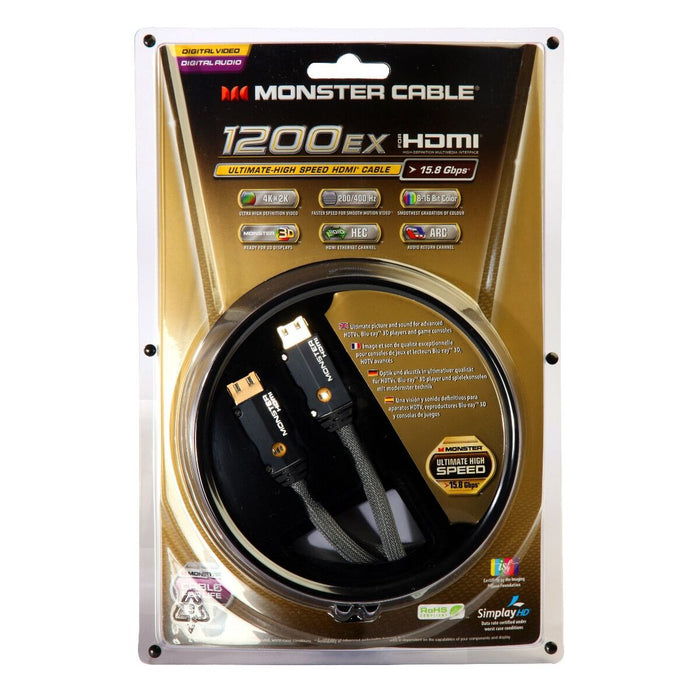 Кабел HDMI MONSTER 1200HDEXS Черен 2 m