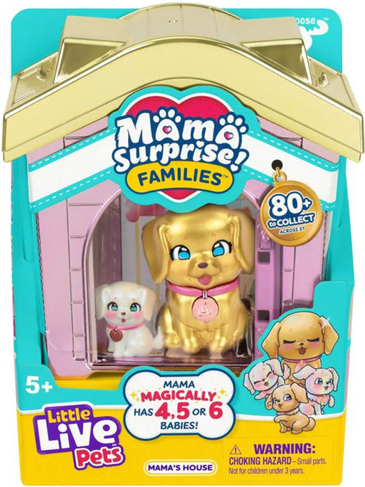 Игрален комплект Moose Little Live Pets - Къщата на мама кученце с бебета, асортимент