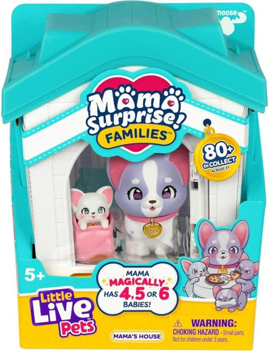 Игрален комплект Moose Little Live Pets - Къщата на мама кученце с бебета, асортимент